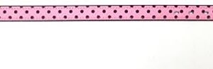 ONS Pretty Dot Collar #21 Pink Brown (Medium Dog Collar)