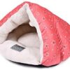 PETCUTE Cat Cave Beds Cat Pouch Bed Cozy Padded Kitten Bed Warm Fleece nest for cat Sleeping Bed Washable