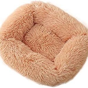 PETCUTE Dog Bed, Cat Bed, Washable Pet Bed for Cats and Dogs, Winter Cat Bed, Round Cat Cushion, Comfortable Round Plush Soft Dog Bed with Non-Slip Underside