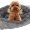 PETCUTE Soft Cat Bed, 2-in-1 Cat Bed, Dog Bed, Warm House, Cat Cushion, Cat Sofa, Washable Plush Pet Bed for Cats and Small Dogs, Fluffy Cat Sofa for Cats