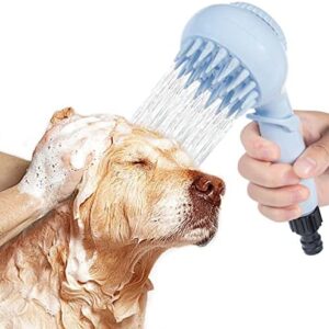 Pet Shower Sprayer, HPYLIF·H Sprayer and Scrubber Tool in One for Dogs and Cats, Ideal Pet Bath Brush Spray Set for Indoor and Outdoor, Bathing, Grooming, Massaging and Washing