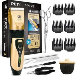 PetProved Dog Clippers Dog Pet Hair Trimmer Dog Hair Trimmer Dog Clippers Dog Clippers Dog Shaver Professional Clipper Cat Dogs Long Hair