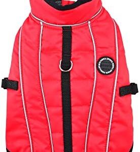 Puppia Expedition Pet Coat, XX-Large, Red