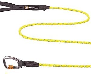 RUFFWEAR Knot-a-Leash Reflective Rope Dog Lead with Carabiner Clip, Length: 1.5 m, Thickness: 7 mm, Lichen Green