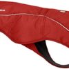 RUFFWEAR Overcoat Jacket, Dog Coat with Leash & Harness Portal Hole, Premium Fleece Lined Adjustable Lightweight Pullover Field Coat, for Cold Weather, Machine Washable, Red Clay - X-Large (91-107cm)