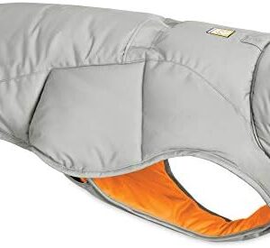 RUFFWEAR - Quinzee Insulated, Water Resistant Dog Jacket with Stuff Sack, Cloudburst Gray, X-Large