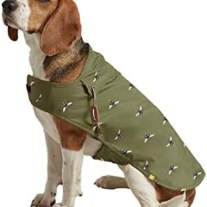 Rosewood Joules Olive Green Bee Print Water Resistant Dog Coat, Khaki Green, Extra Large