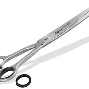 Solinger Fur Scissors Dog Scissors Made in Germany Hair Scissors Curved with One-Sided Micro Teeth Made of Stainless Steel Dog Hair Scissors for Grooming for Dogs, Cats, Pets (8 Inches)