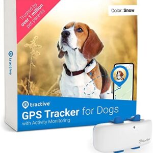 Tractive GPS DOG 4. Dog Tracker. Always know where your dog is. Keep them fit with Activity Monitoring. Unlimited range. (Snow)