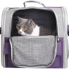 Transport Bag for Pets Cats Dogs 10 kg, Portable Backpack Large Spacious 4 Entry Top Opening 3 Pockets Pet Bag Breathable Foldable for Travel Airline Approved