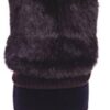 Trilly tutti Brilli Nelly Eco Fur Jacket with Crystal Pin, Small/Medium, Brown