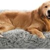 WINDRACING Dog Bed Mat Crate Pet Bed Mat Kennel Pad Soft Plush Washable Dog Cage Bed Comfortable Faux Fur Dog Bed