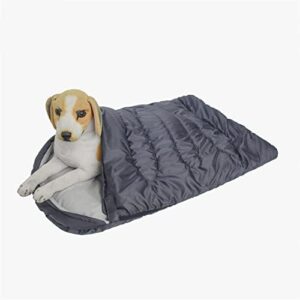 Wivmypog Dog Sleeping Bag, Dog Sleeping Bag, Warm Waterproof Dog Sleeping Bag with Storage Bag for Indoor Outdoor Travel Camping Hiking Backpacking (Grey)