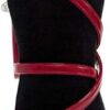 Trilly Tutti Brilli Yanng Leash with Swarovski Rivets and Fabric Snowflakes, Red Patent, 12 mm