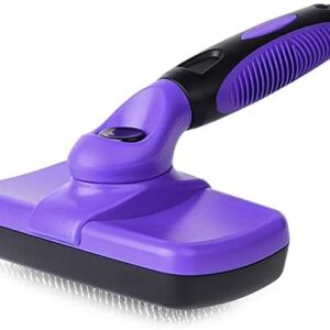 Grooming Brush - Self-Cleaning Brush for Dogs and Cats Comb for Grooming Long Haired and Short-Haired Dogs, Cats, Rabbits and More Super Useful Straightening Hair Removal Tool