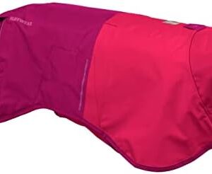 RUFFWEAR Sun Shower Rain Poncho, Lightweight Waterproof Raincoat for Dogs, Small, Hibiscus Pink