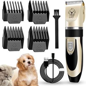 Dog Clippers Professional Clipper Dog Cat Quiet Pet Hair Trimmer Pet Dog Trimmer Pet Hair Trimmer Cordless Rechargeable Electric Hair Trimmer