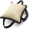 Ponacat Dog Bite Cushion Lead 3 Handles Dog Training Tractor Toy for Medium to Large Dogs Beige