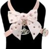 Trilly tutti Brilli Emily Dog's Harness with Coloured Swarovski Decorated Bow, Small, Pink Patent