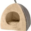 PETCUTE Cat Cave Cat House for Large Cats, Washable Foldable Pet Cave Cat Bed for Cats and Dogs, Super Soft Dog Bed with Removable Mat, Pet Bed with Non-Slip Base