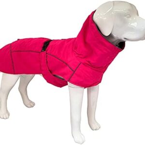 Croci Hiking Coat for Dogs, Waterproof for Dogs, Padded Winter Coat, Thermoregulating Lining, K2, Colour Fuchsia, Size 70 cm - 384g