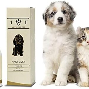 Linea 101 Perfume Spray for Dogs and Cats - Natural Talcum Fragrance - Respects Odour and Skin Sensitivity - Does not Irritate Skin and Slime - 100 ml