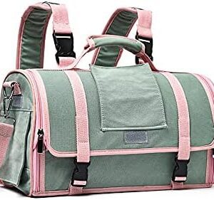 PETCUTE Dog Backpack, Breathable Pet Carrier Bag, Dog Carrier Bag, Ventilated Design, Two-Sided Entrance, Pet Backpacks with Adjustable Shoulder Strap for Small Dogs and Cats