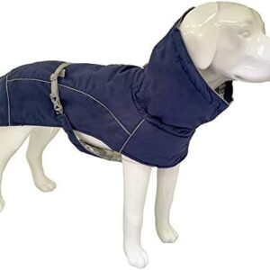 Croci Hiking Coat for Dogs, Waterproof for Dogs, Padded Winter Coat, Thermoregulating Lining, K2, Blue, Size 65 cm - 383 g