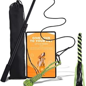 JOFLVA Dog Stimulator, high-Quality Dog Stimulator incl, Dog Stimulator with Extra Rope, extendable Robust Flirt Pole, Dog Stimulation Rod for powering, Dog Toy for Small and Large Dogs.