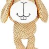 EDUPET 06008AA Dog Toy Bunny Plush with Rope, squeaking