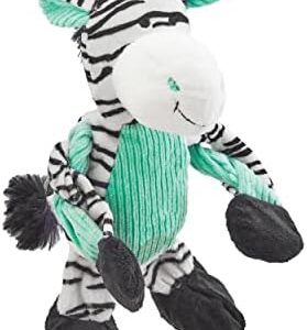 Charming Pet Pulleez Zebra Plush Squeaky Dog Toy