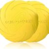 PETCUTE Pet Dog Fetch Toy Flyer Dog Toy Soft and Durable Dog Disc 2 Pieces Yellow ø 15 cm