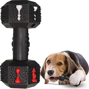 Dog Toy Indestructible Teeth Chew Root Toy for Large and Small Dogs Entertainment Natural Rubber with Bacon Flavour Black