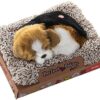 DRW Simulation Dog Mini Mother with Sound in White and Brown 14 x 13 x 5.5 cm, Multi, Standard