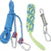 Dog Toy Small Dogs, Puppy Toy, Spring Pole Dog Rope Toy, Stainless Steel Feather Dogs Bungee Rope for Medium and Large Dogs