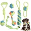 MOFELON Dog Toy Small Dogs, 6 Piece Dog Toy Set, Chewing Dog Toy Set for Small Dogs/Medium, Dog Toy Puppies Made of Natural Cotton, Puppy Toy for Dogs ​Dental Care