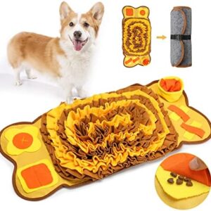 Toozey Sniffing Rug Dog Toy 5 Training Elements Intelligence Toy for Dogs Washable Dogs Sniffing Training Feeding Mat Slow Eating and Stress Relief Non-Slip