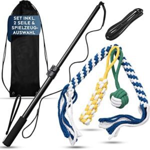 Pawz&Pawz Stimulator for Dogs, Small & Large Dogs + Selection of Dog Toys (4X) - Robust Stimulator as Intelligence Toy & Activity - Lightweight Spare Rope