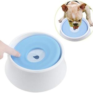 AYADA Pet Dog Ct Water Bowl,Spill Proof Slow Drinking Water Feeder Bowl for Pets Feeding Non Wet Mouth, No Spill Pet Water Bowl for Puppy kitten Feed Pet Bowl(Blue)