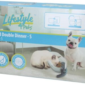 All For Paws Lifestyle 3-in-1 Elevated Double Dinner Feeder Bowl, Small, 8.3007 kg