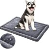Allisandro Dog Bed Cat Cushion120x70cm Waterproof Soft Mattress Washable Warm Pet Fleece Pad Mat Deep Grey