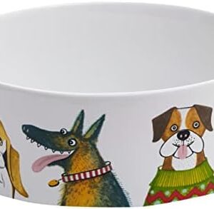 BIA International - Large Dog Bowl - From Wags to Whiskers - Dog Food Bowl - Fun Dog Bowls - Wacky Pet Bowls - Dog Accessories - Dog Water Bowl