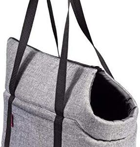 BOUTIQUE ZOO Dog Bag, Puppy Bag, Grey, S up to 5 kg, Carry Bag for Small and Medium Dogs, Puppies, Cats