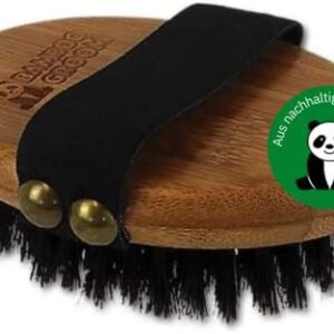 Bamboo Groom Palm Brush with Boar Bristles for Pets