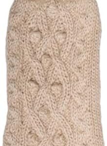CHIARA Chloe CHP-401GR-XL Hooded Sweatshirt, Sweater, Handmade (Size: XL, Washable, Stylish, Stand-Up Collar, Material: 80% Acrylic and 20% Wool), Dark Grey