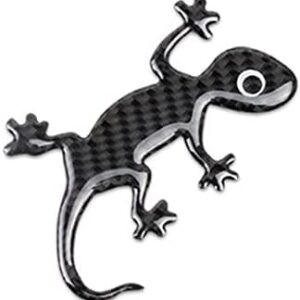 Car Gecko Sticker, 3D Car Carbon Fibre Gecko Sticker Scratch Protection Creative Three-Dimensional Waterproof Decoration Motorcycle Sticker for Laptop Skateboard Suitcase Bumper