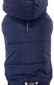 Claire, dog's down jacket with detachable hood, Blue Navy, 5XL