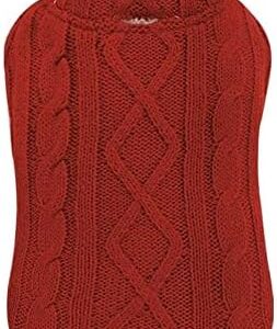 Croci Sweater for Dogs Winter Trail, Back Size 40 Cm, Adjustable and Lined, with Hole for Leash and Harness, Red Color