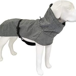 Cross Hiking Dog Coat, Waterproof for Dogs, Padded Winter Coat, Thermopile Lining, Everest Grey, Size 65 cm - 383 g