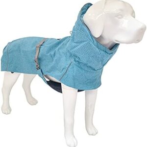 Crosses Hiking Coat for Dogs Waterproof Padded Winter Coat Thermopile Lining Everest Turquoise Size 65cm - 383g